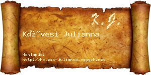 Kövesi Julianna névjegykártya