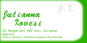 julianna kovesi business card